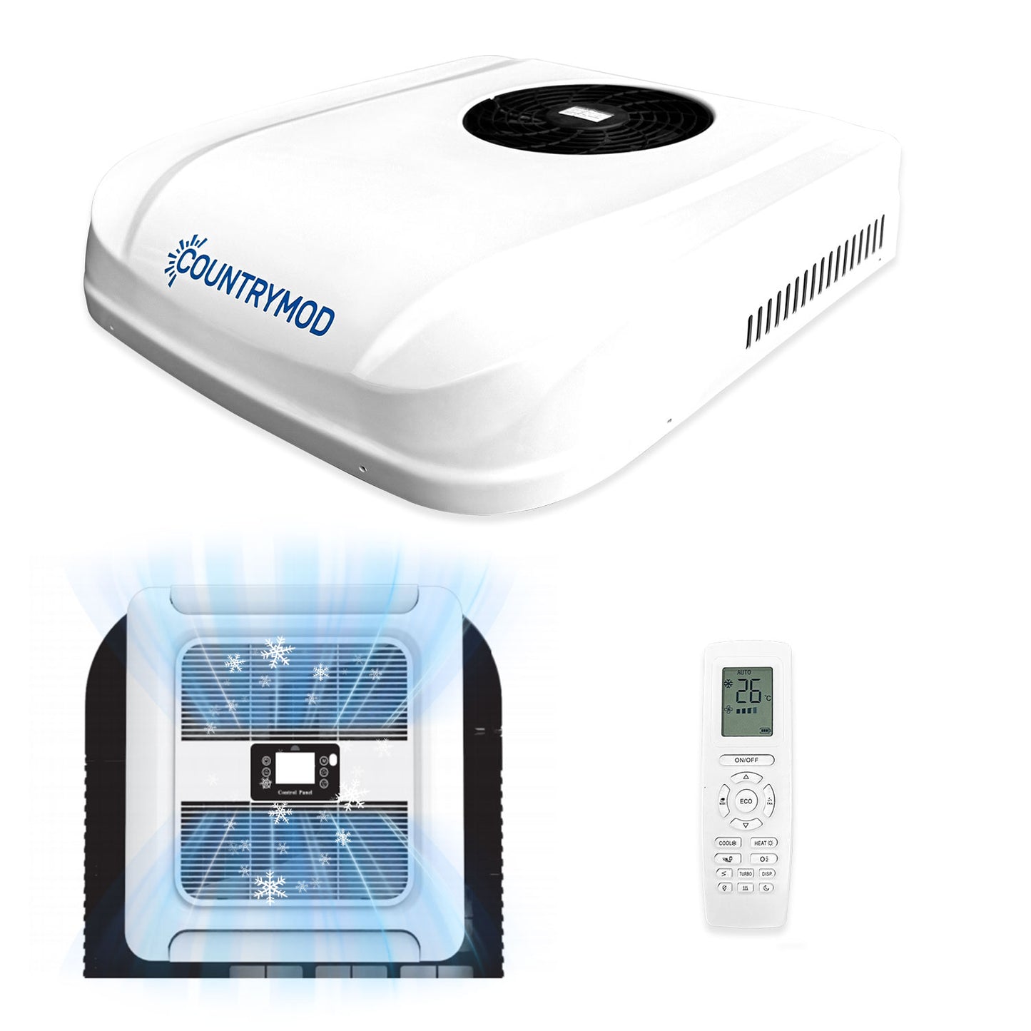 12V/24V RV Air Conditioner – 10,000 BTU | Ultra-Quiet, Fast Cooling for Campers, Trucks & Vans Inverter AC