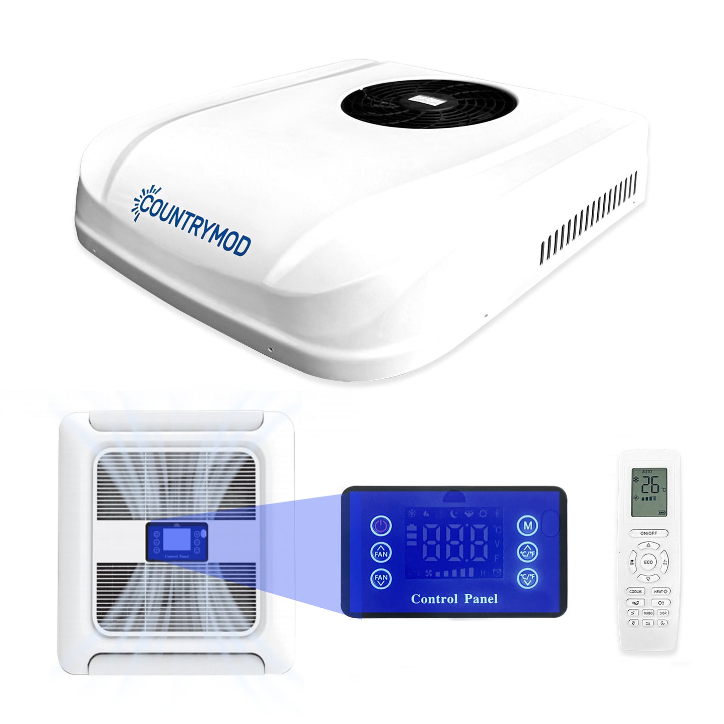 12V RV Air Conditioner – 10,000 BTU | 24V Fast Cooling for Campers, Trucks & Vans | New Energy-Efficient & Quiet Inverter AC