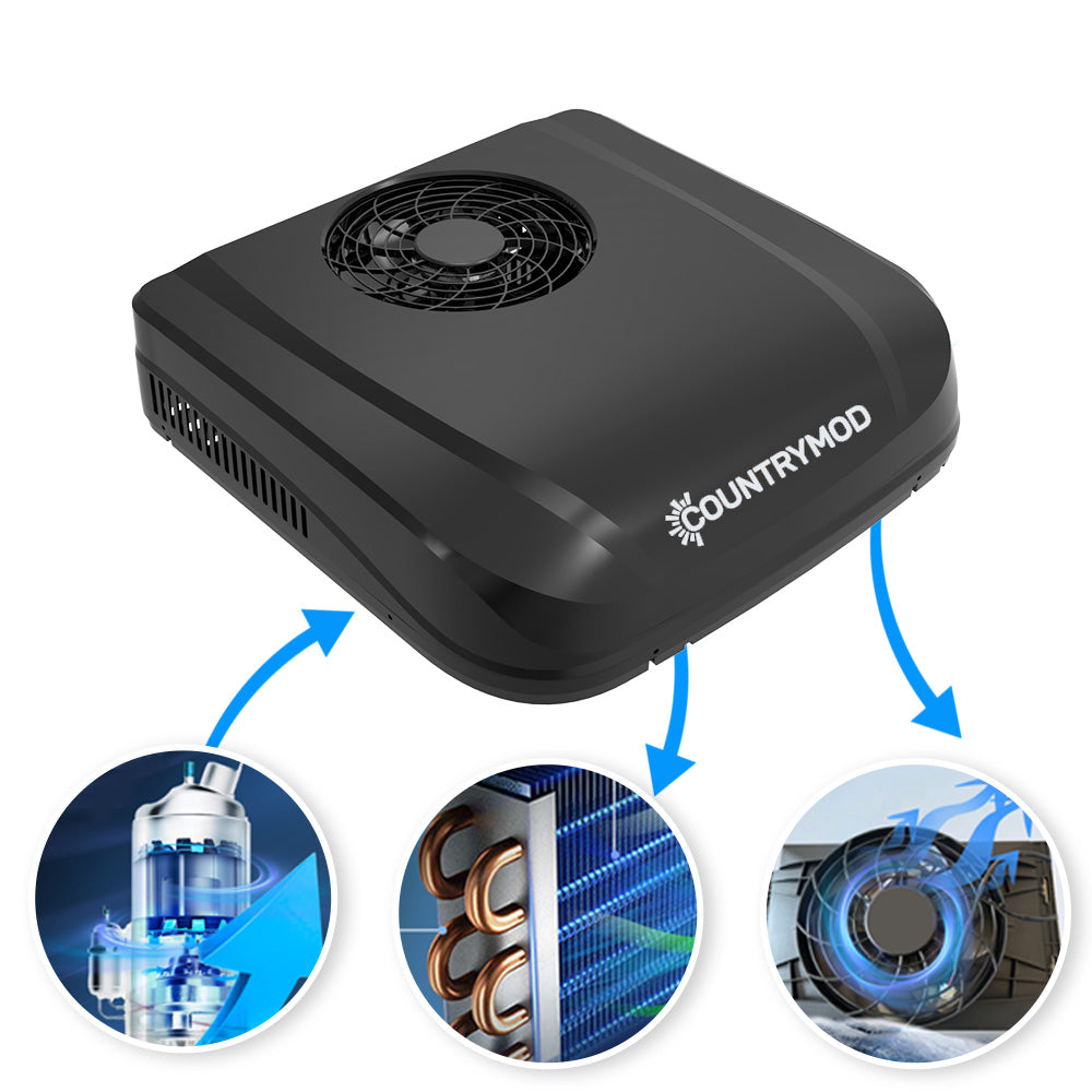 12V/24V RV Air Conditioner – 10,000 BTU | Ultra-Quiet, Fast Cooling for Campers, Trucks & Vans Inverter AC