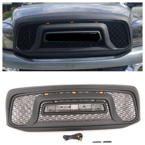 Front Grille For 2006 2007 2008 Dodge RAM 1500 Rebel Grille W/ Letters | Matte Black - trucfri