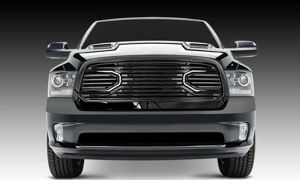 Front Grille For 2013 2014 2015 2016 2017 2018 Dodge RAM 1500 Aftermarket Grille W/ Letters | Matte Black - trucfri