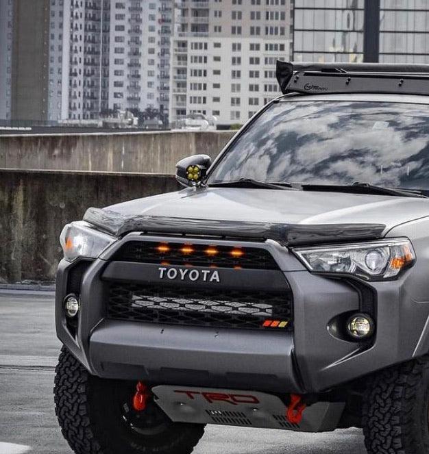 Grille for 5th gen 2020 2021 2022 2023 toyota 4runner trd pro grille matte black w/ letters & raptor lights - trucfri