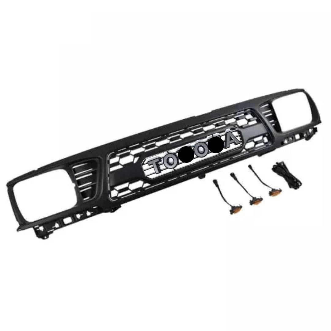 Grille for Toyota Tacoma 1995 1996 Tacoma Trd Pro Grill Matte Black W/Letters and Lights - trucfri