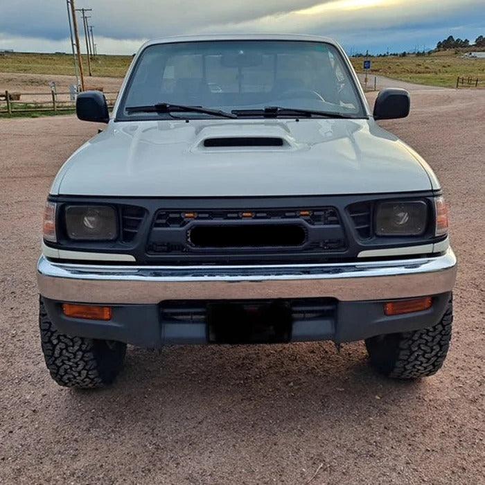 Grille for Toyota Tacoma 1995 1996 Tacoma Trd Pro Grill Matte Black W/Letters and Lights - trucfri