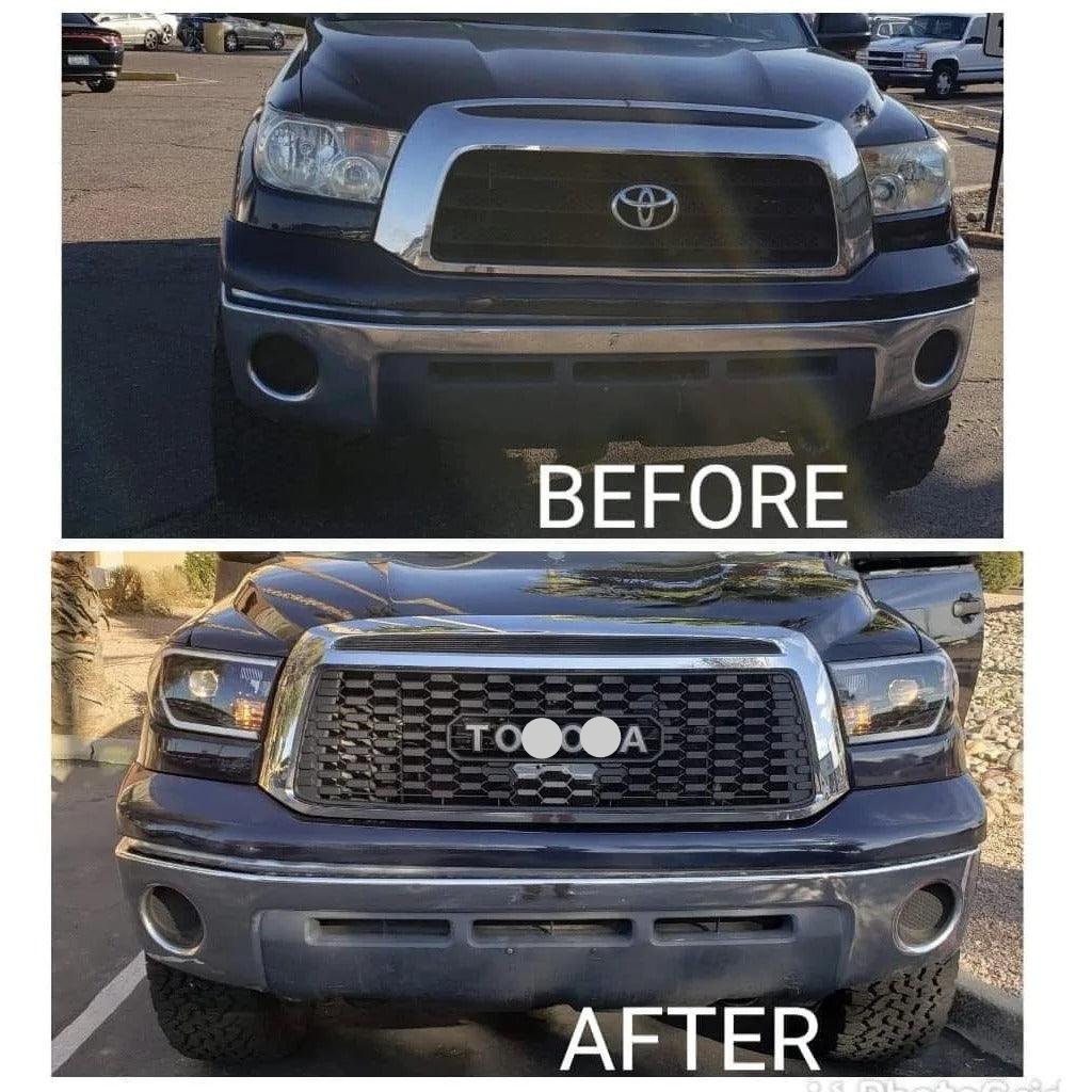 Grille for toyota tundra 2010 2011 2012 2013 2nd gen tundra trd pro grill W / letters & lights - trucfri