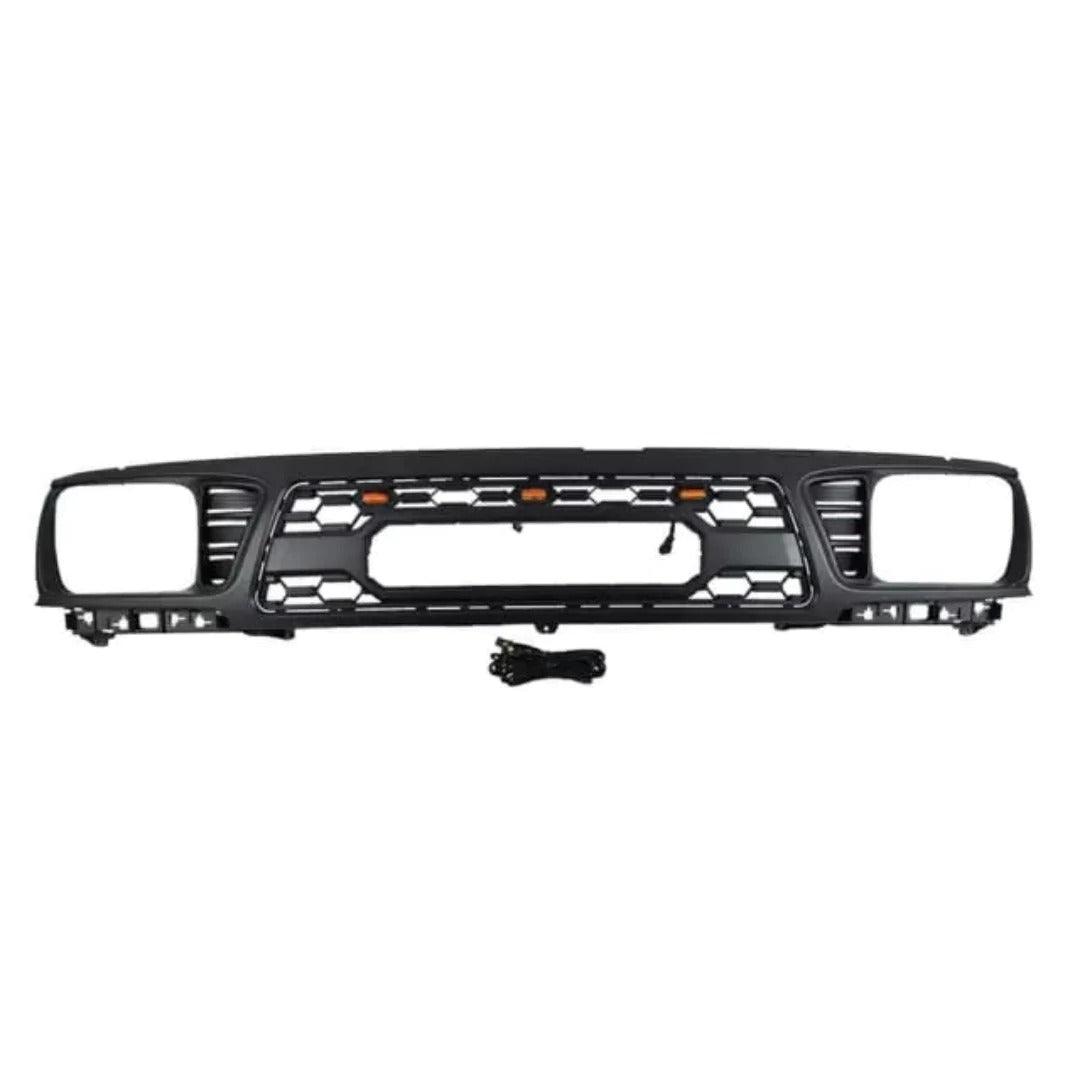 Grille for Toyota Tacoma 1995 1996 Tacoma Trd Pro Grill Matte Black W/Letters and Lights - trucfri