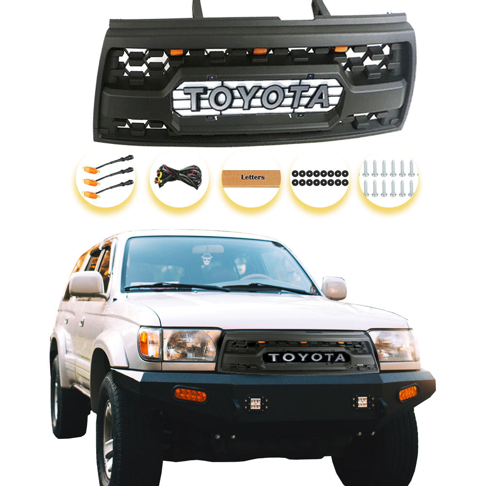 Grille for 3rd gen 1996 1997 1998 1999 2000 2001 2002 4runner trd grille With 3 LED Lights And Letters