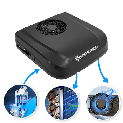 12V/24V RV Air Conditioner – 10,000 BTU | Ultra-Quiet, Fast Cooling for Campers, Trucks & Vans Inverter AC