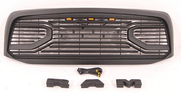 Front Grille For 2006 2007 2008 Dodge RAM 1500 Grille W/ Letters | Matte Black - trucfri