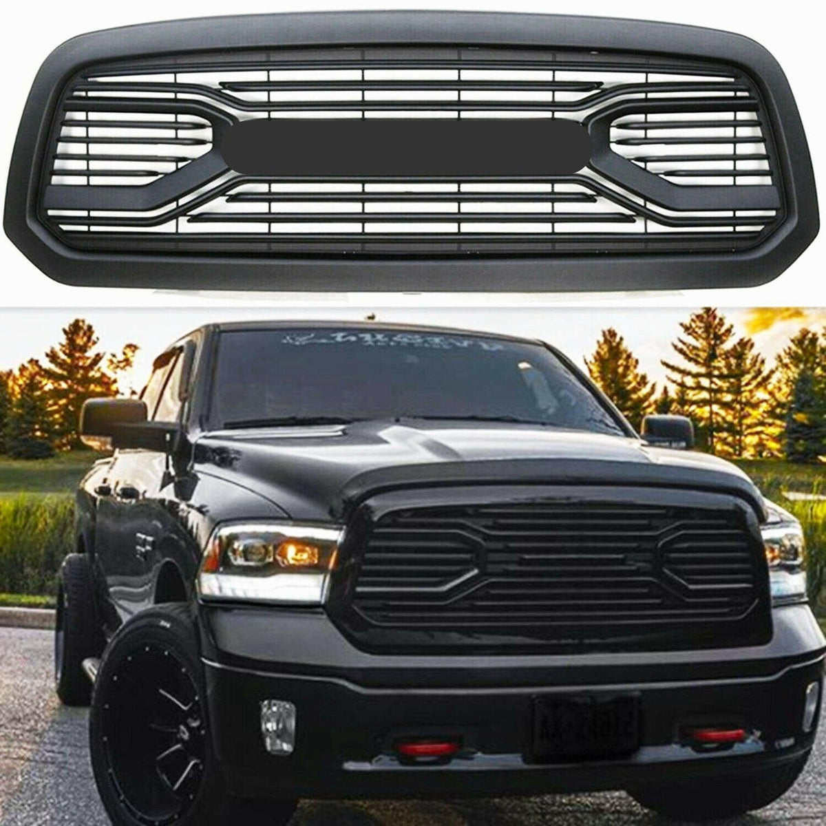 1500 Letters Front Grille For 2013 2014 2015 2016 2017 2018 Dodge RAM 1500 ...