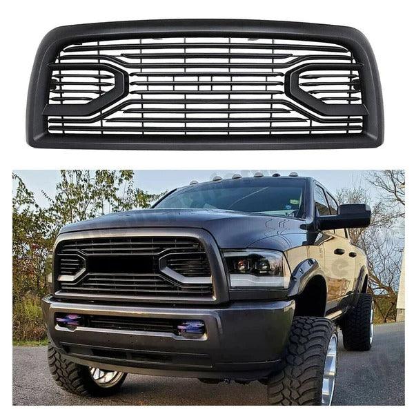 Front Grille For 2013 2014 2015 2016 2017 2018 Dodge RAM 2500 Big Horn Style Grille W/ Letters | Matte Black - trucfri