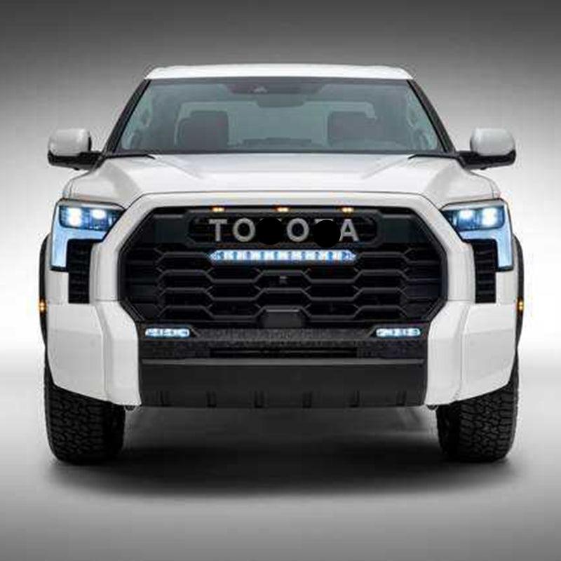 Front Grille for 2022 2023 2024 Toyota Tundra Trd Pro Grill Replacement W/letters & light bar - trucfri