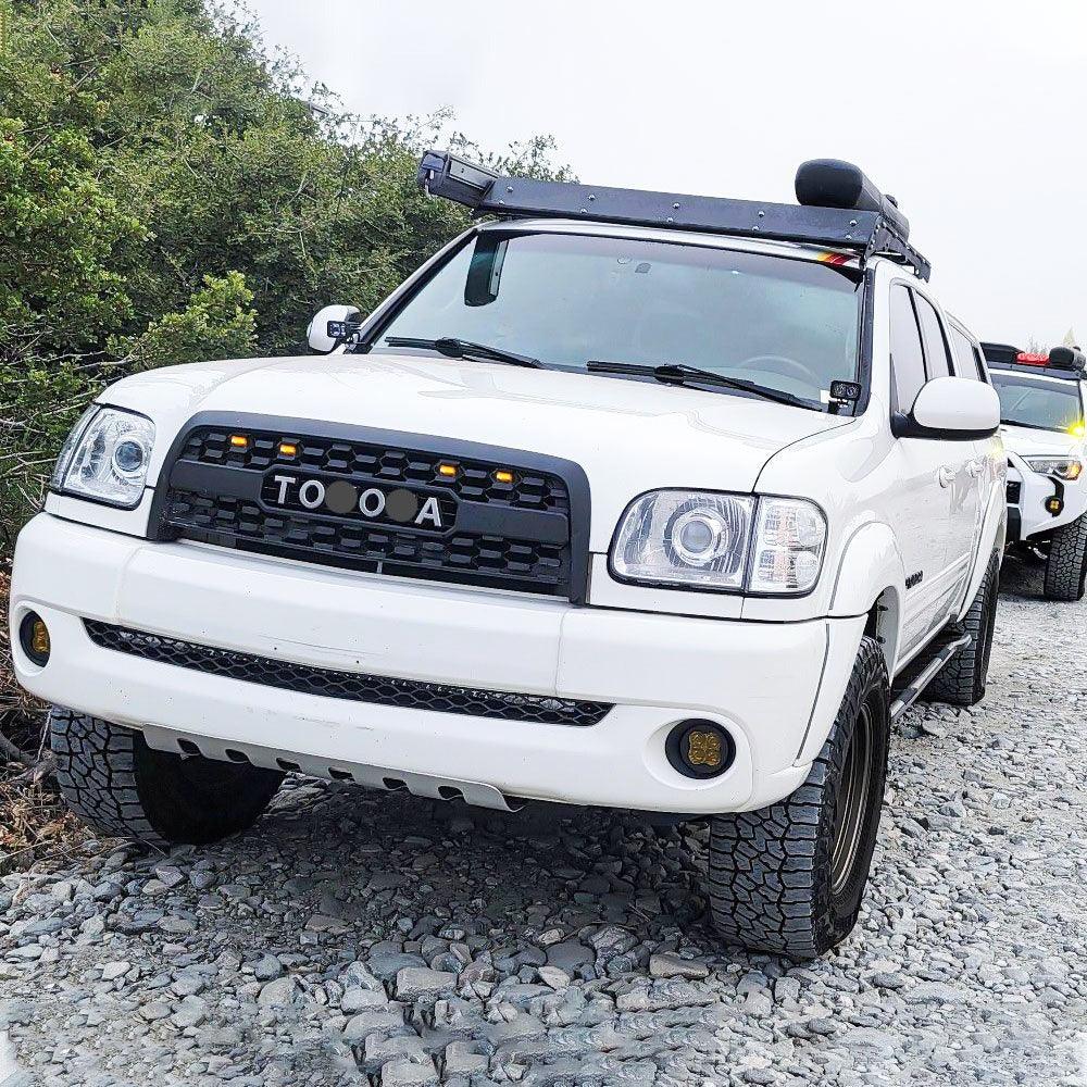 Matte Black Front Bumper Grille With LEDs For 2003-2006 Toyota Tundra – Direct Fit