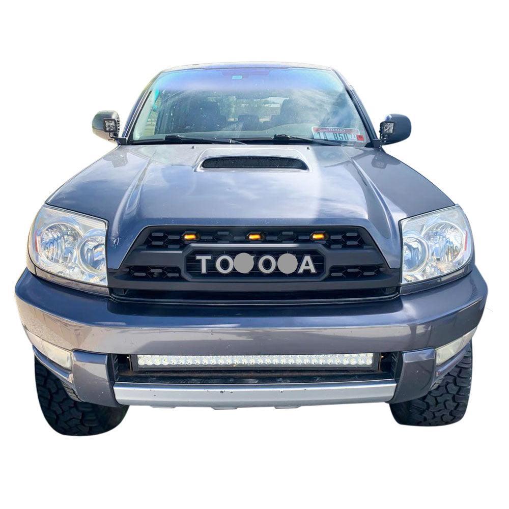 Grille for 2003 2004 2005 4th gen 4runner trd pro grille Matte Black W/Letters & LED - trucfri