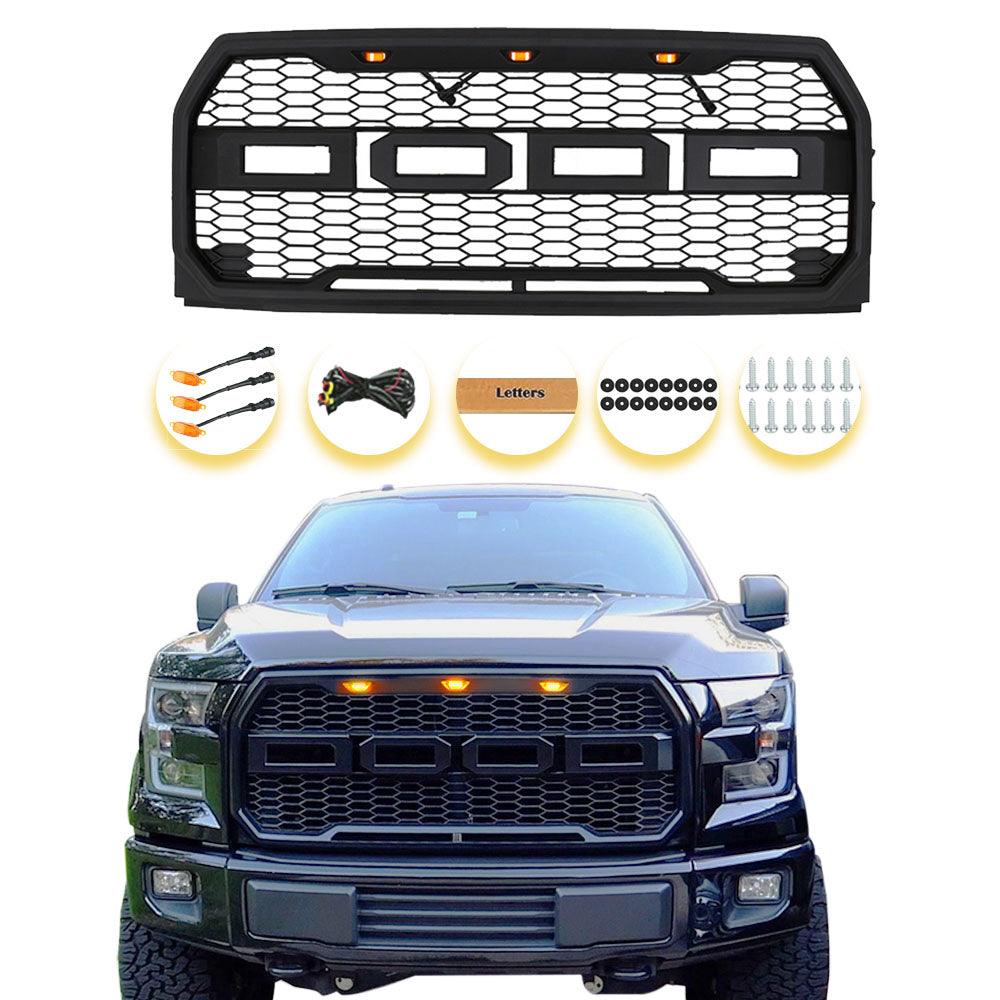 Grille For 2009 2010 2011 2012 2013 2014 Ford f150 Raptor Grille W/E 3 ...