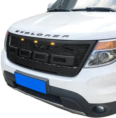 Explore Raptor Grille Grille For 2012 2013 2014 2015 Ford Explorer Raptor Grille W/E 3 Amber ...