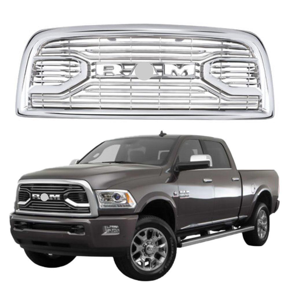 Grille For 2013 2014 2015 2016 2017 2018 RAM 2500 Chrome Grill W/ Letters - trucfri