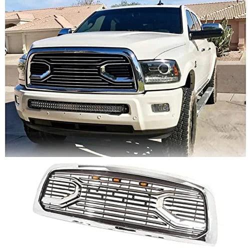 Grille For 2013 2014 2015 2016 2017 2018 RAM 2500 Chrome Grill W/ Letters W/Lights - trucfri