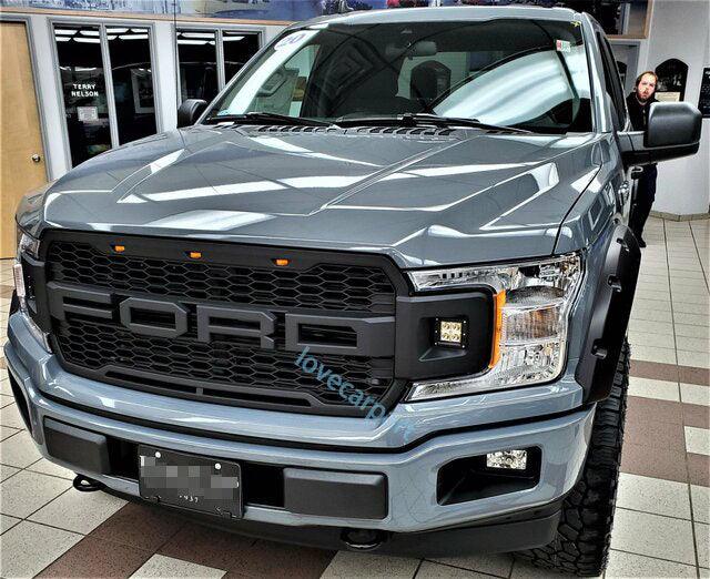 Grille For 2018 2019 2020 Ford f150 Raptor Style Grille W/E 3 Amber LED ...