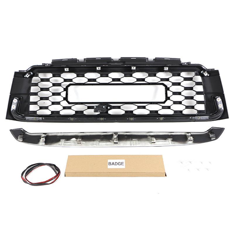 Grille for 2019 2020 2021 2022 Toyota Sequoia Trd Pro Grille W/Letters Matte Black - trucfri