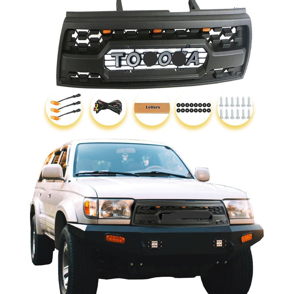 Grille for 3rd gen 1996 1997 1998 1999 2000 2001 2002 4runner trd grille With 3 LED Lights And Letters - trucfri