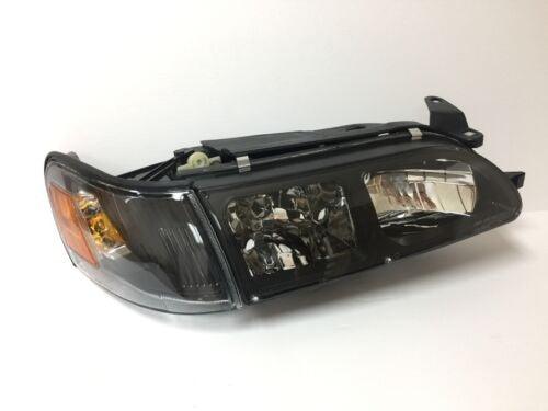 Fit For Toyota Corolla 1993 -1997 DX Black Headlights Lamps LH RH Headlamps - trucfri