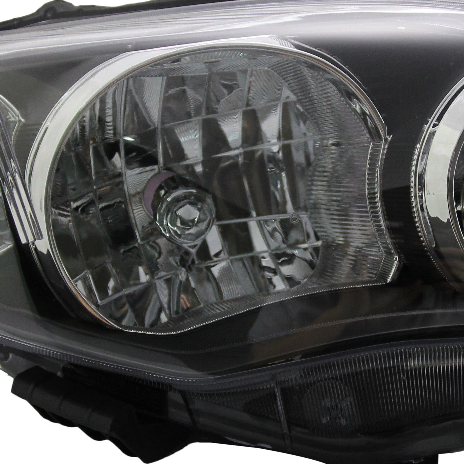 For Toyota Corolla 2011 2012 2013 Black Headlight Set Left+Right - trucfri