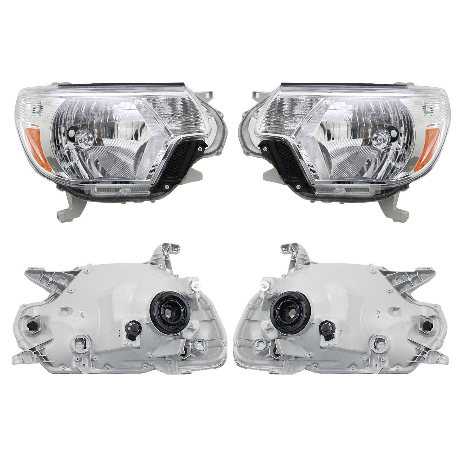 For Toyota Tacoma 2012 2013 2014 201 Chrome Headlight Set Left+Right - trucfri