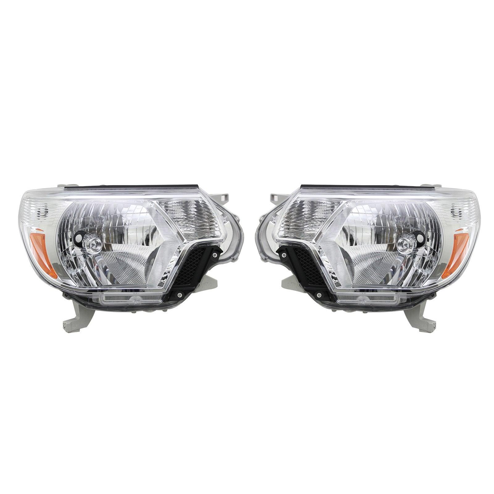 For Toyota Tacoma 2012 2013 2014 201 Chrome Headlight Set Left+Right - trucfri