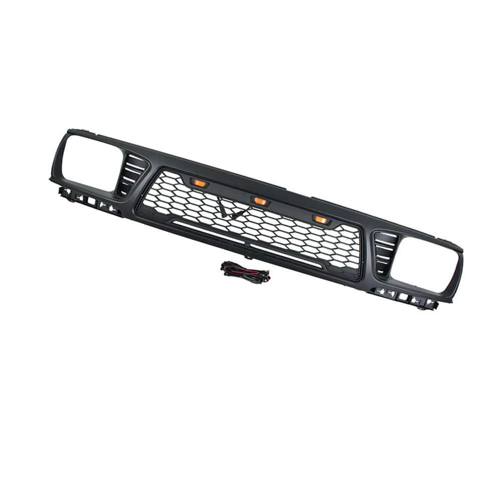 Front Grille for Toyota Tacoma 1995-1996 Trd Pro Grille Matte Black Mesh Style Grill With Lights - trucfri