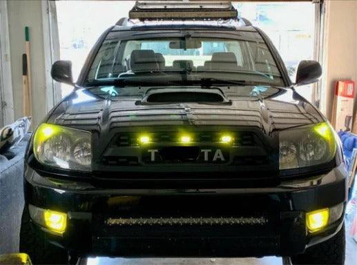 Grille for 2003 2004 2005 4th gen 4runner trd pro grille Matte Black W/Letters & LED - trucfri