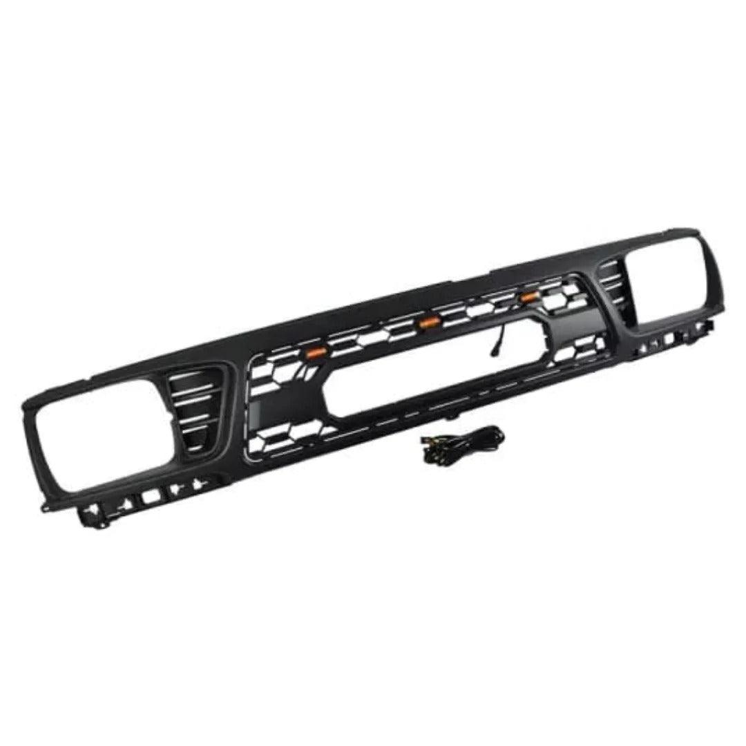 Grille for Toyota Tacoma 1995 1996 Tacoma Trd Pro Grill Matte Black W/Letters and Lights - trucfri