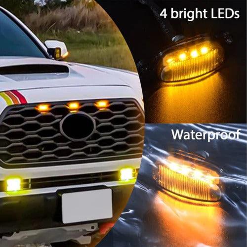 TRD Pro Grill for Toyota Tacoma 2016 2017 2018 2019 2020 Matte Black w/LED Lights - trucfri